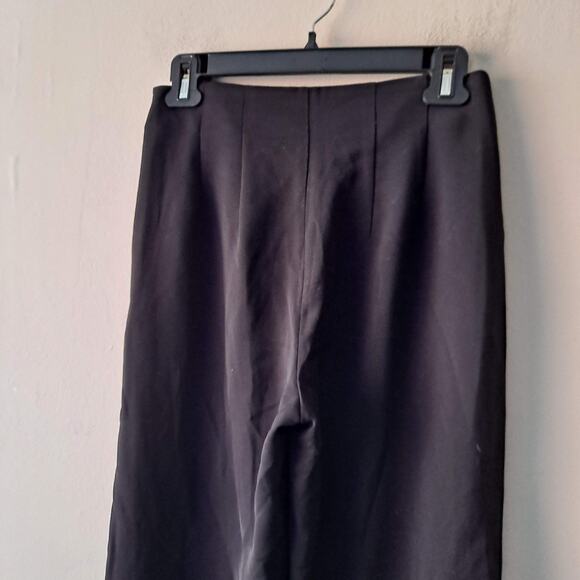 Express Womens Black High Rise Crop Wrap Pants with Tie Belts - Size 0 - Picture 6 of 10